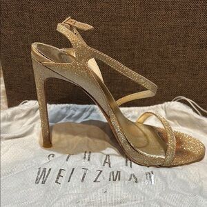 Stuart Weitzman Gold Glitter Women's Heels